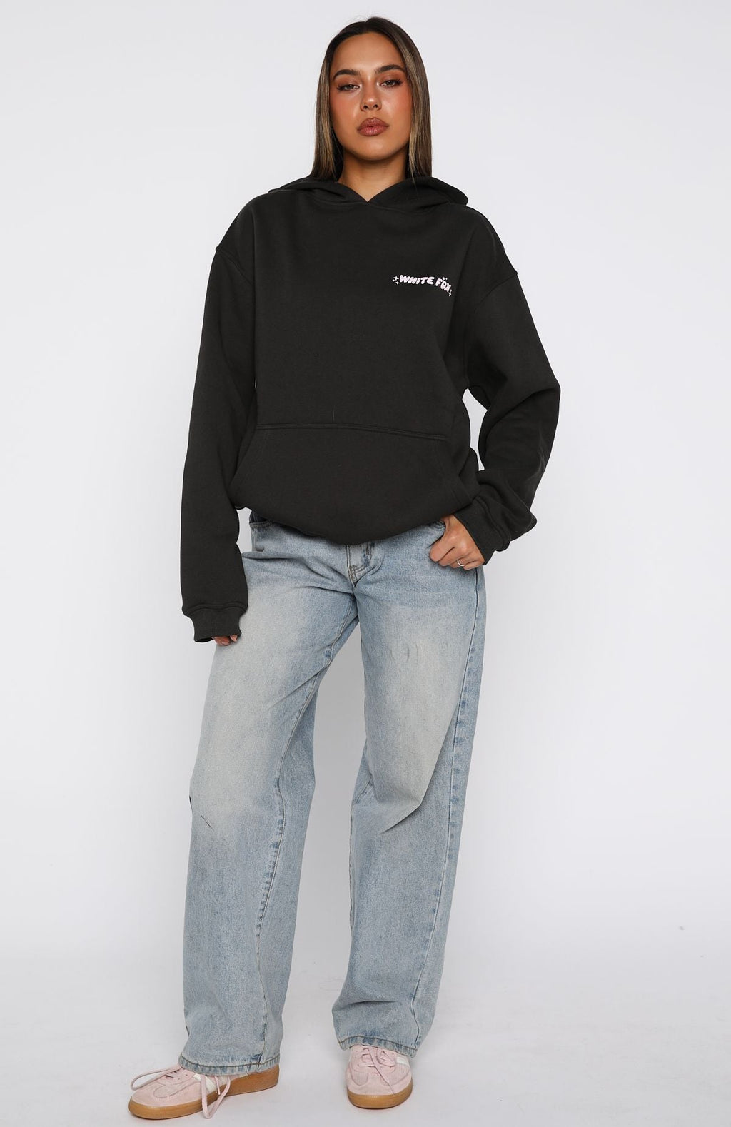 Christmas Feeling Oversized Charcoal Hoodie