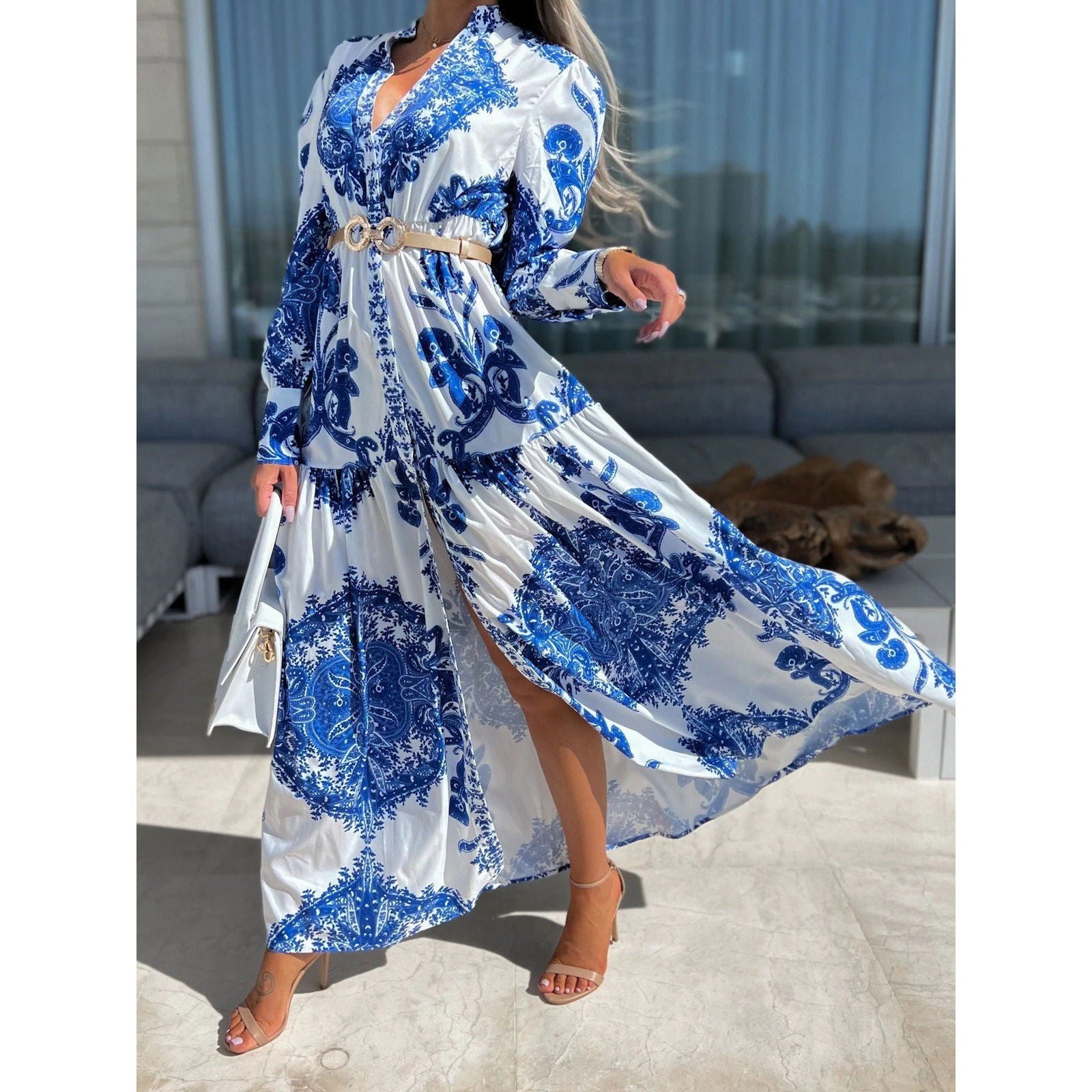 Loose Bohemian Vacation Maxi Dress