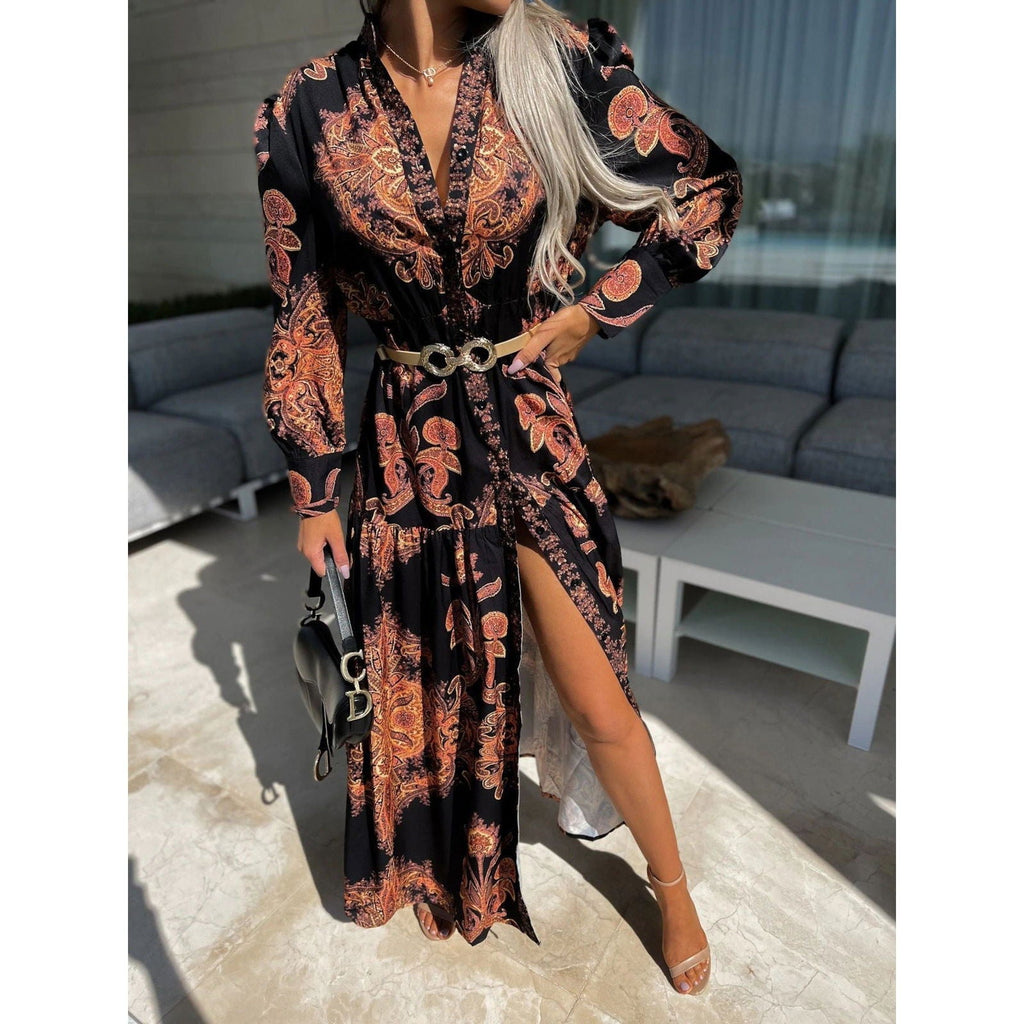 Loose Bohemian Vacation Maxi Dress