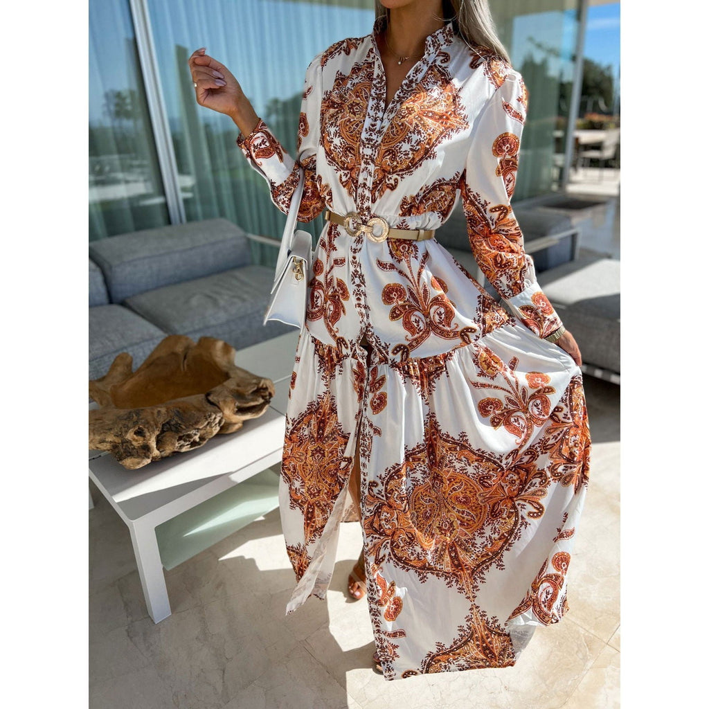 Loose Bohemian Vacation Maxi Dress
