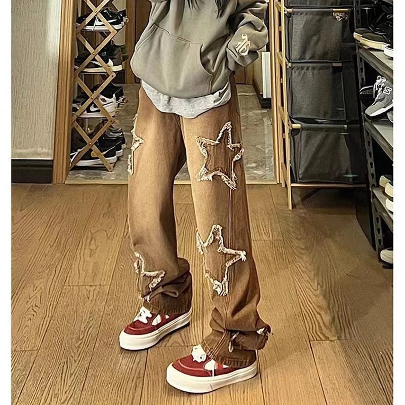 Harajuku Embroidered Denim Jean