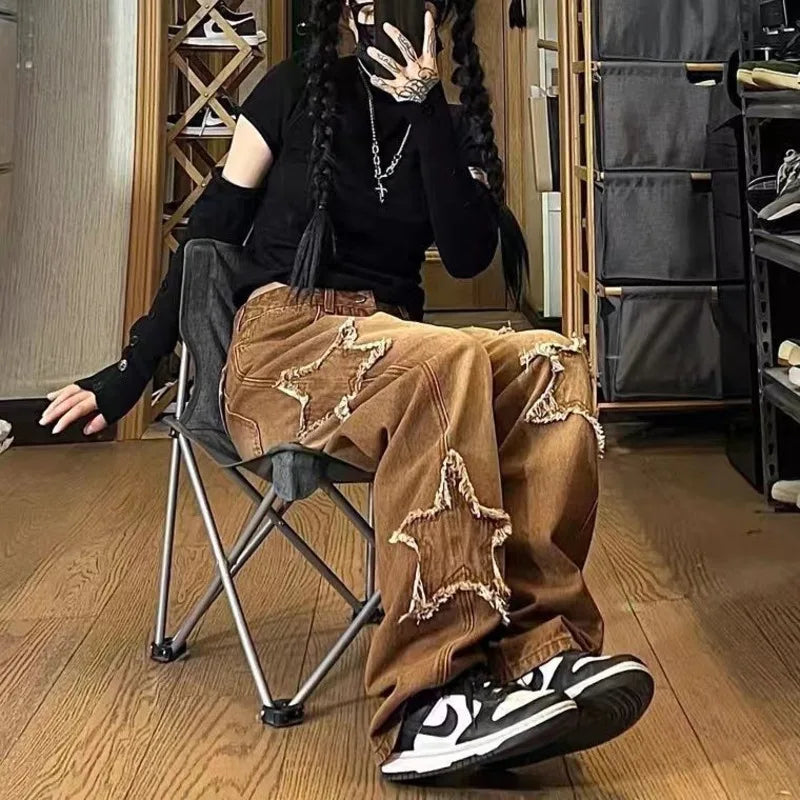 Harajuku Embroidered Denim Jean