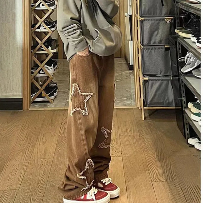 Harajuku Embroidered Denim Jean