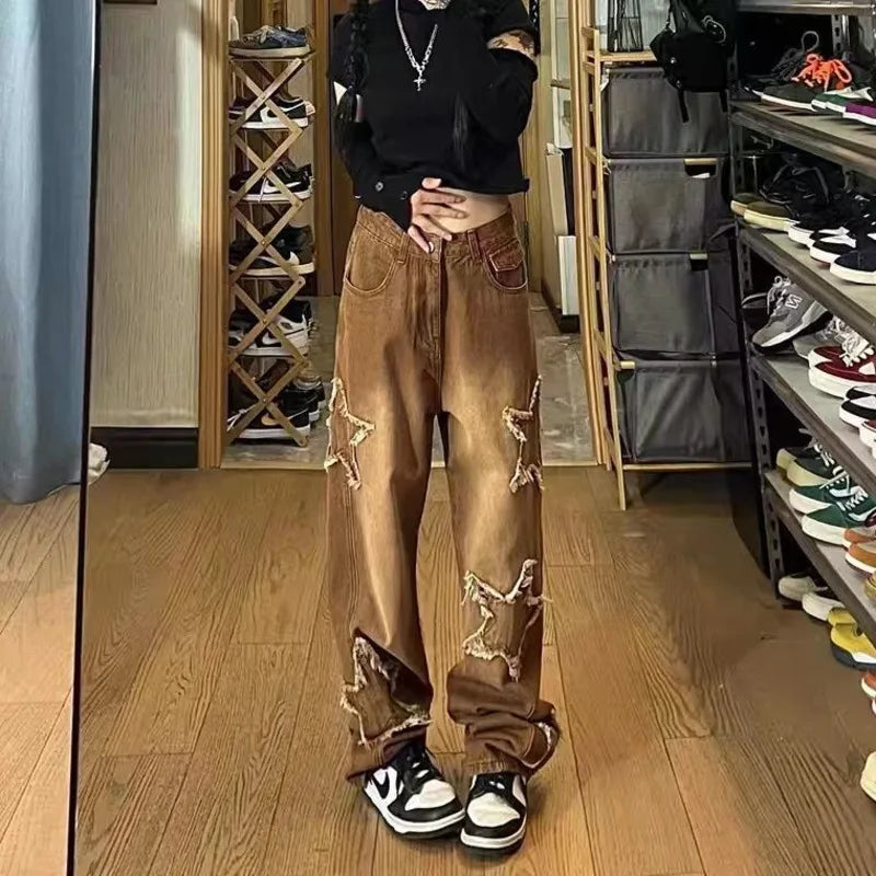 Harajuku Embroidered Denim Jean