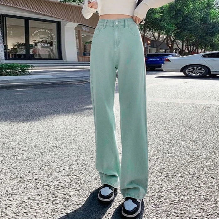 Khaki High Waist Pear Shape Wide Leg Jean