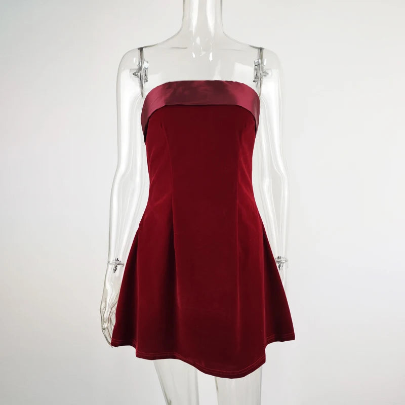 Off Shoulder Backless Short A-Line Party Dress