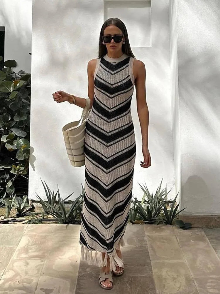Off Shoulder Backless High Split Maxi Dress