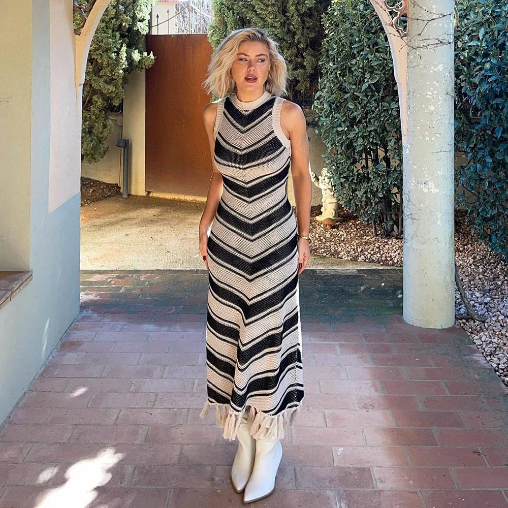Off Shoulder Backless High Split Maxi Dress