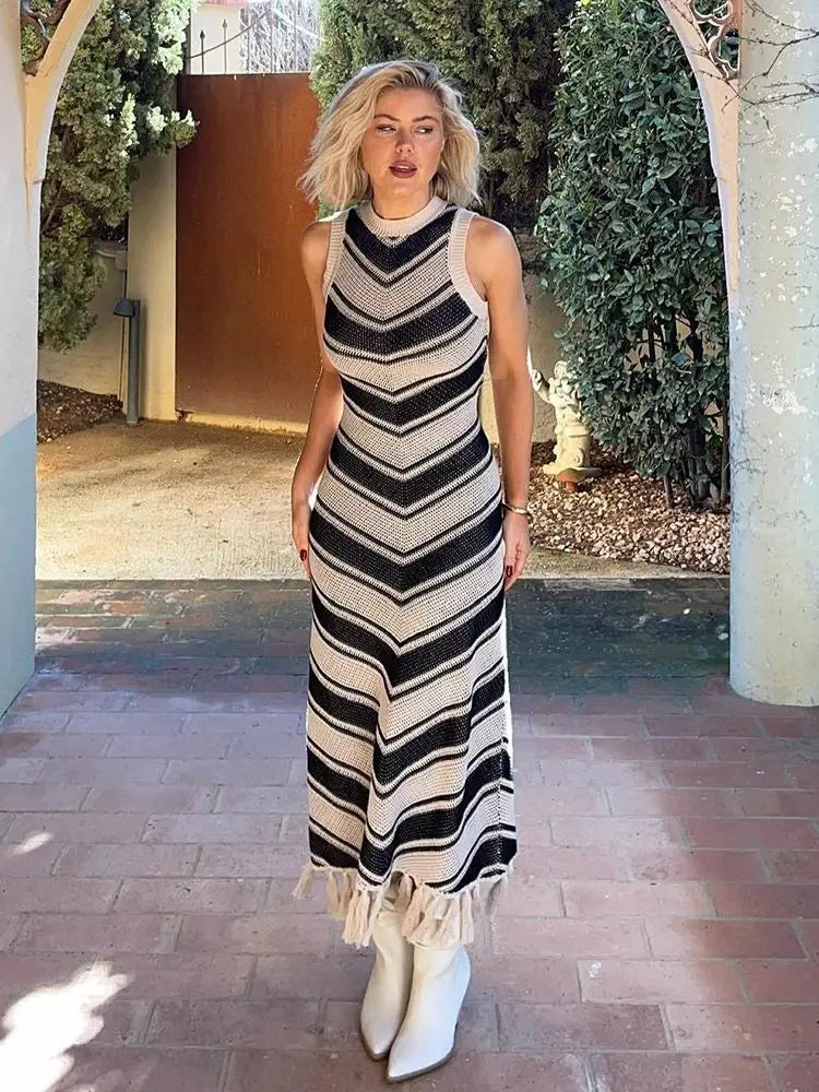 Off Shoulder Backless High Split Maxi Dress