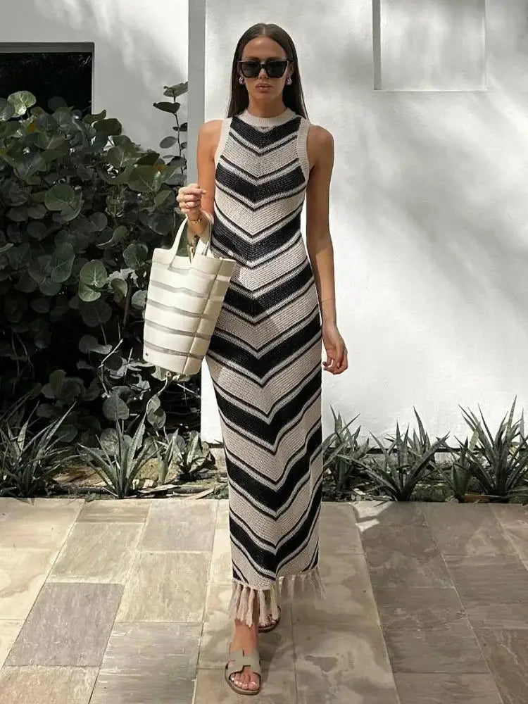 Off Shoulder Backless High Split Maxi Dress