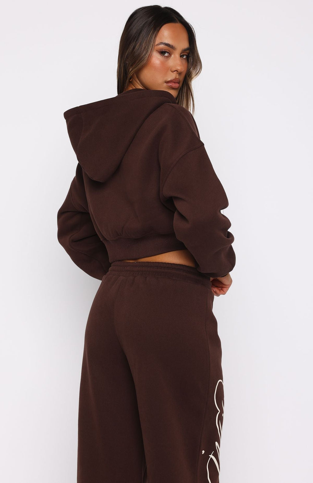 Love You Regardless Cropped Chocolate Hoodie