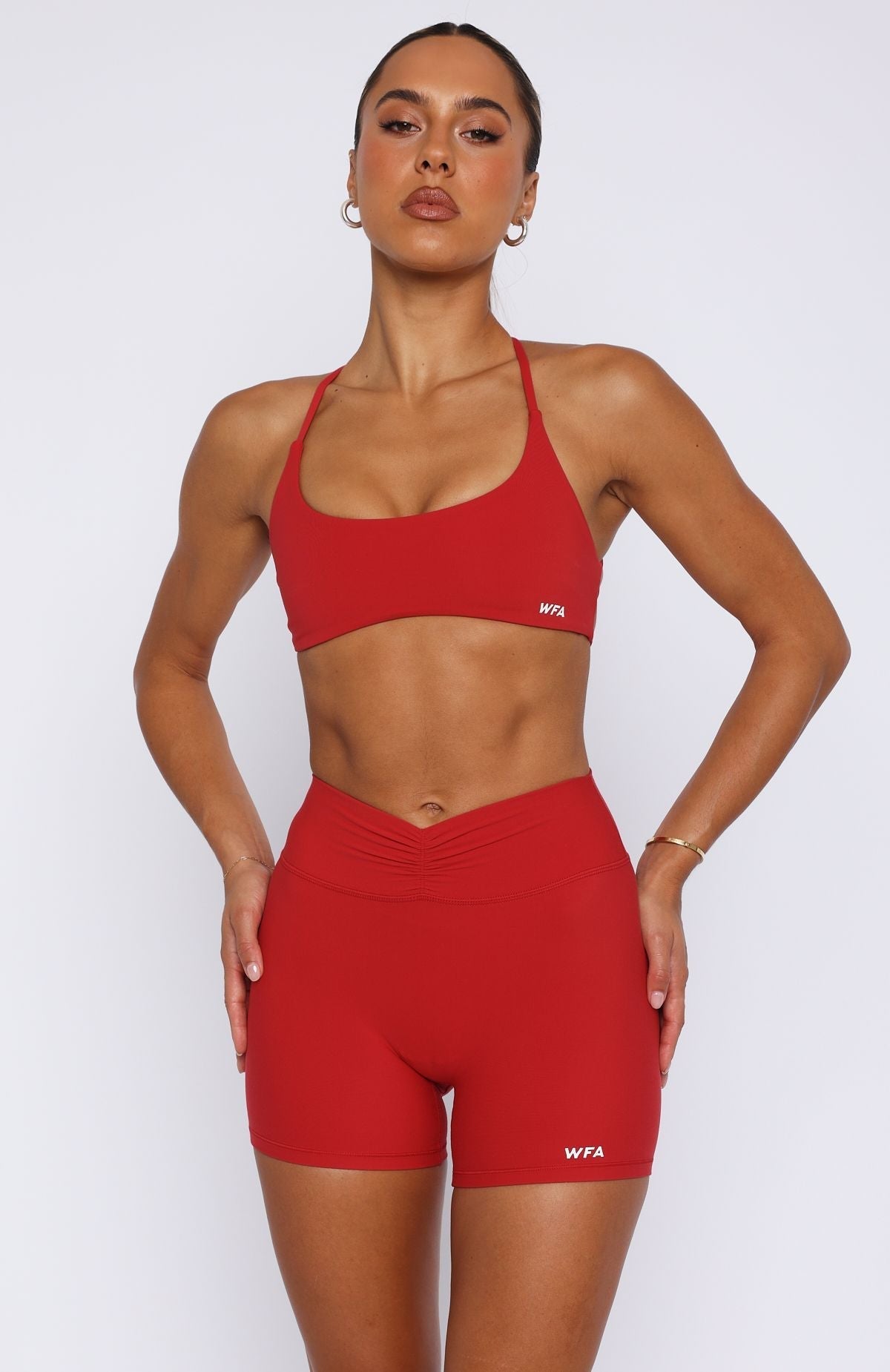 Cherry Red Radiate High Waist Sport Short