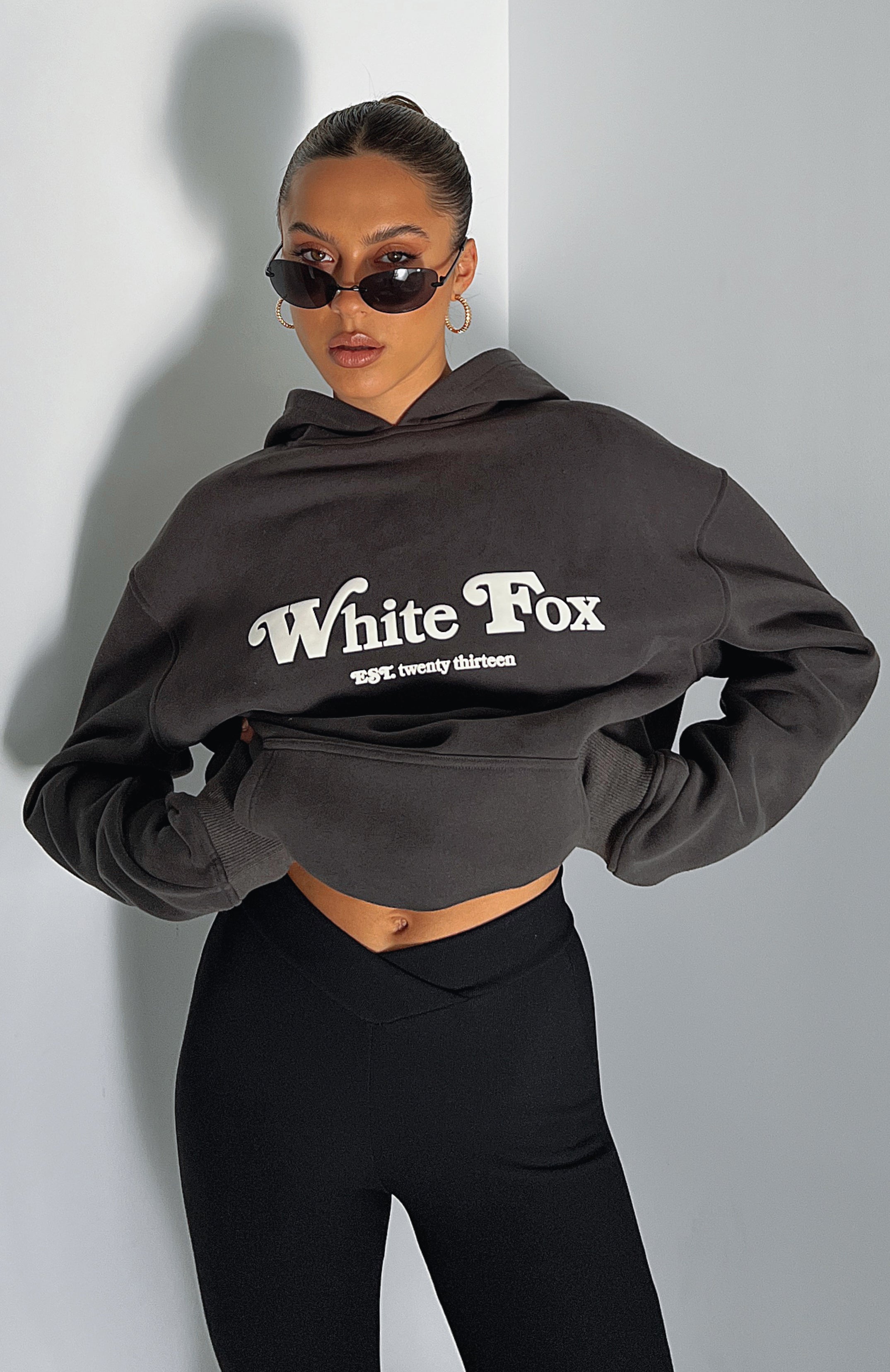 Twin Flame Oversized Charcoal Hoodie