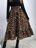 Leopard Casual Boho Printed Long Skirt
