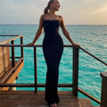 Mermaid Spaghetti Strap Summer Nightclub Slim Bodycon Maxi Dress