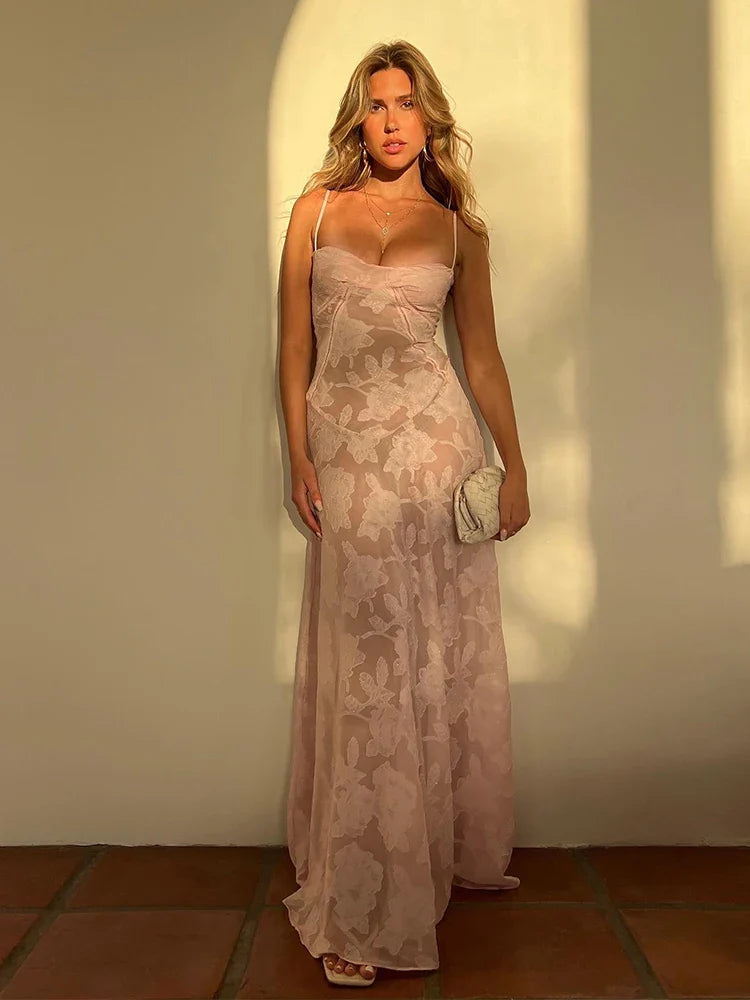 Chiffon Long A-Line Bodycon Party Maxi Dress