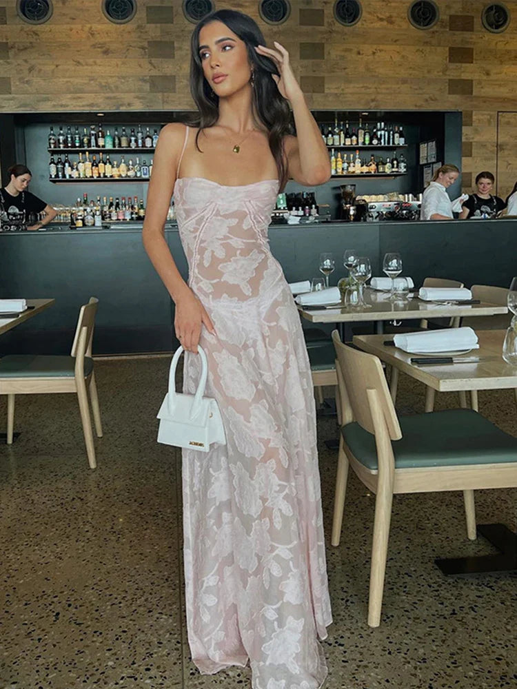 Chiffon Long A-Line Bodycon Party Maxi Dress