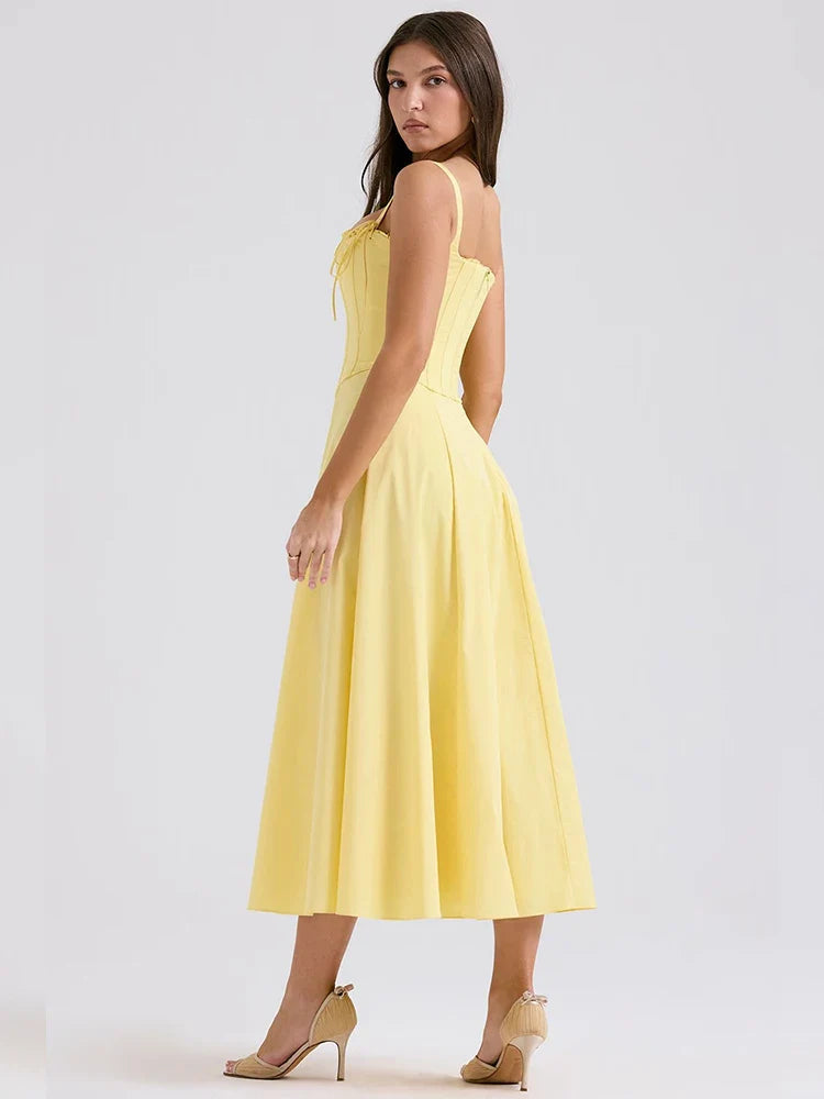 Wrap A Line Summer Backless Midi Dress