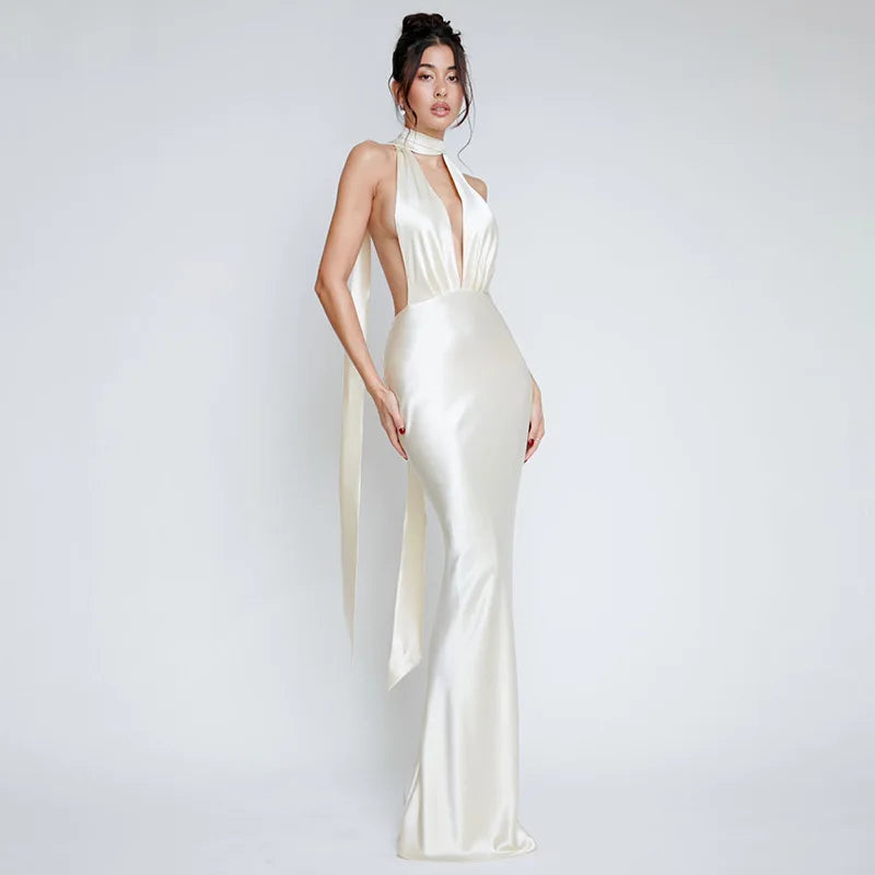 Sparkle Glitter Bodycon Spaghetti Strap Party Maxi Dress