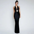 Sparkle Glitter Bodycon Spaghetti Strap Party Maxi Dress