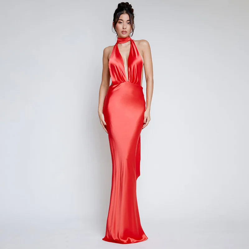 Sparkle Glitter Bodycon Spaghetti Strap Party Maxi Dress