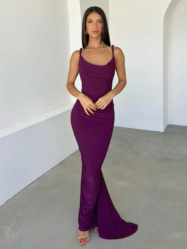 Bodycon Elegant Long Mermaid Halter Off Shoulder Spring Summer Maxi Dress