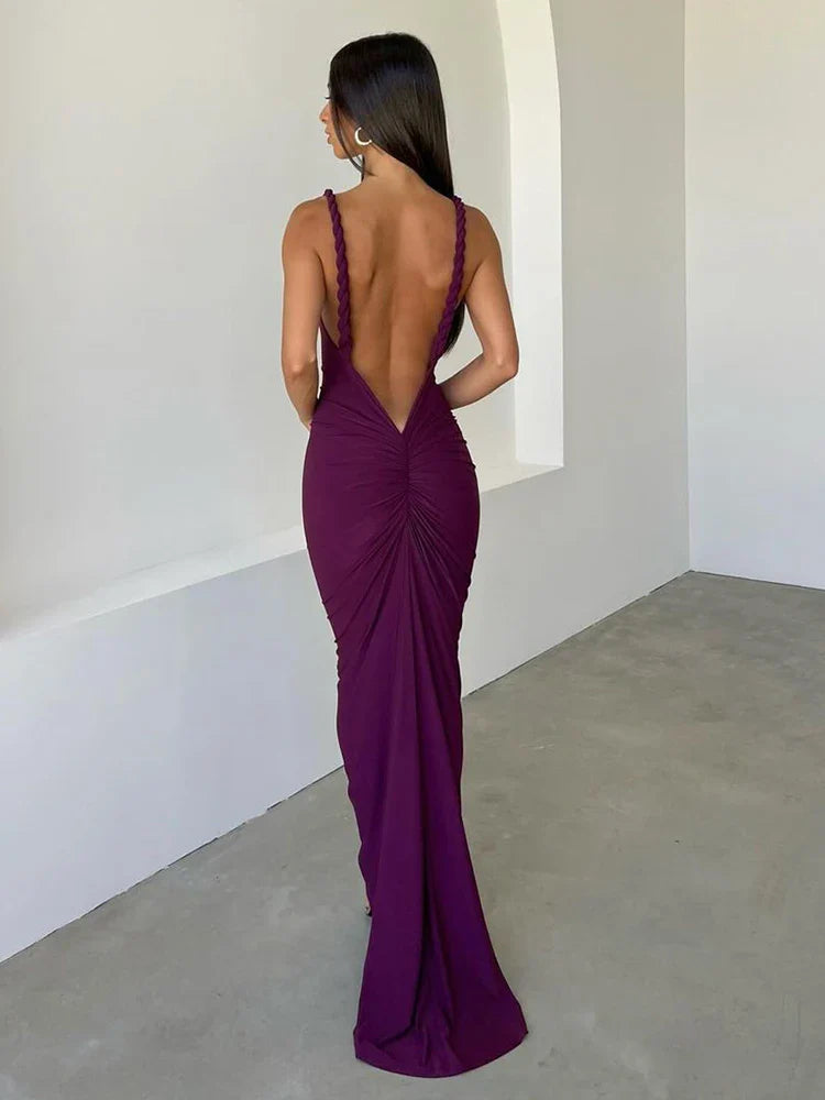 Bodycon Elegant Long Mermaid Halter Off Shoulder Spring Summer Maxi Dress