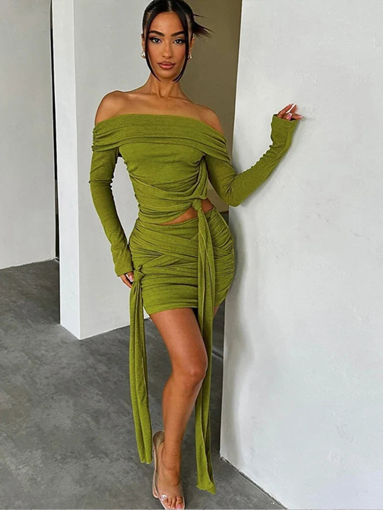 Tassel Strapless Bodycon Winter Mini Dress