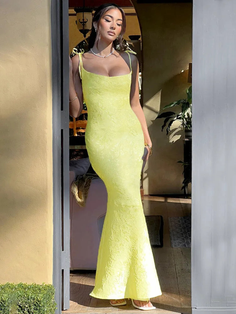 Print Deep V Neck Slim Bodycon Backless Maxi Dress