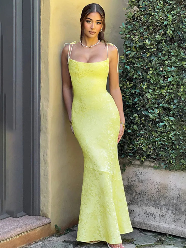 Print Deep V Neck Slim Bodycon Backless Maxi Dress