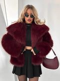 Burgundy Plush Short Coat