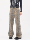 Leopard Wide Leg Panther Vintage Denim Jean