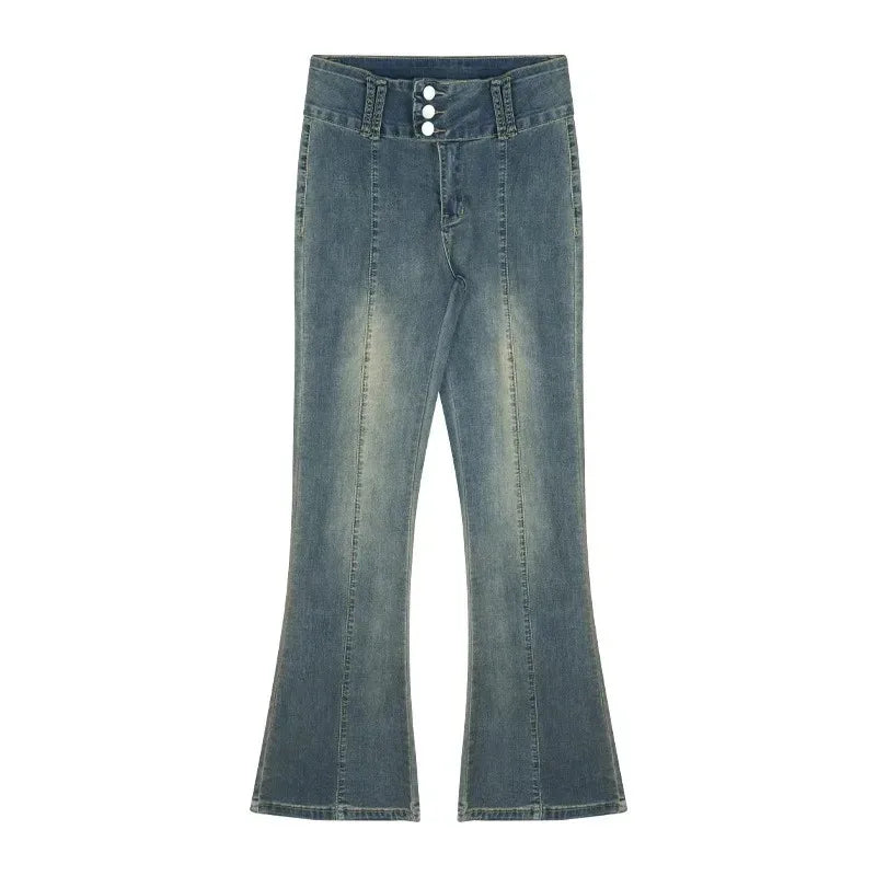 Brown Low Waist Flared Baggy Jean