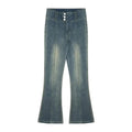 Brown Low Waist Flared Baggy Jean