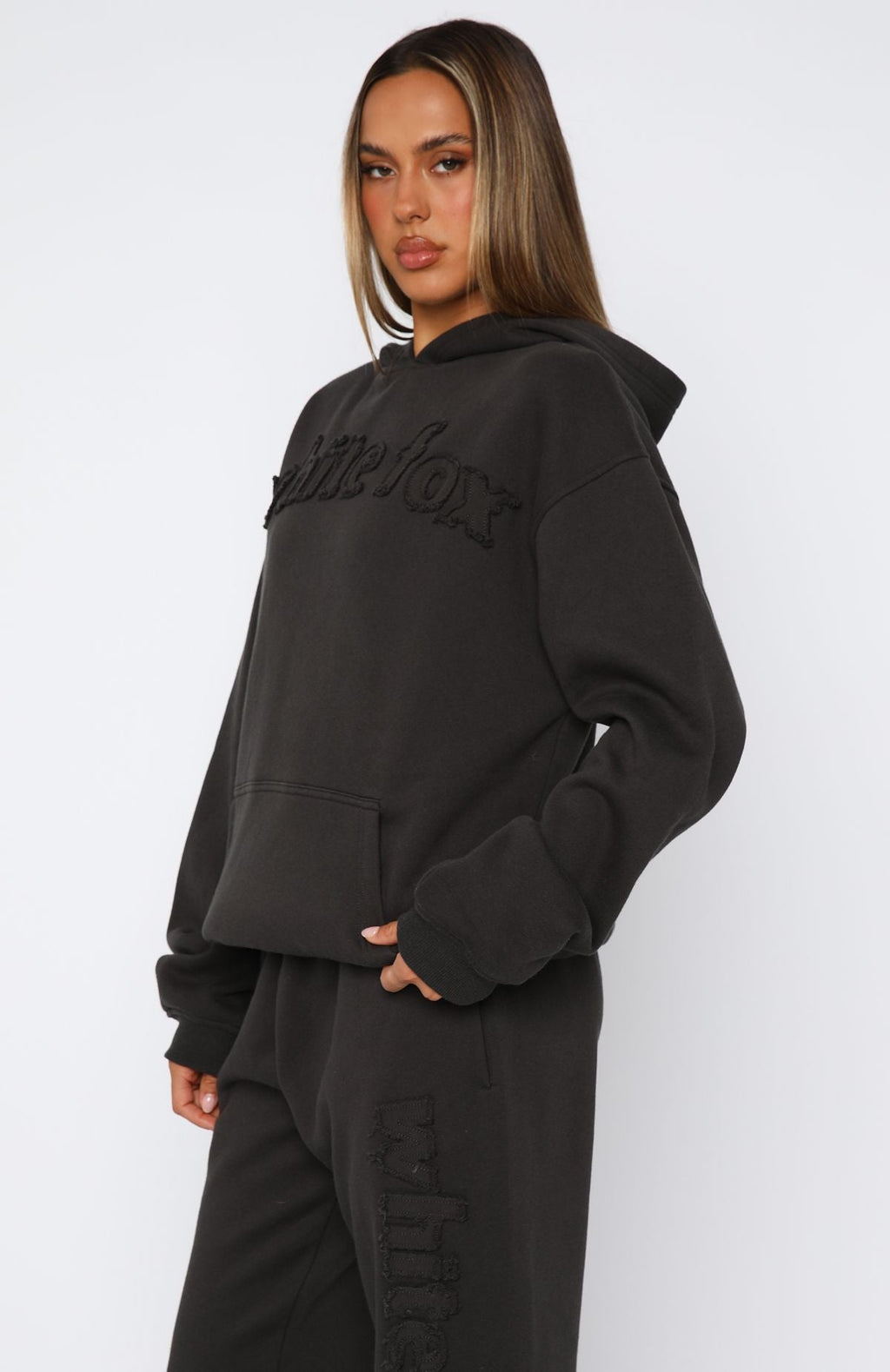 From Archives Lexi Oversized Charcoal Hoodie