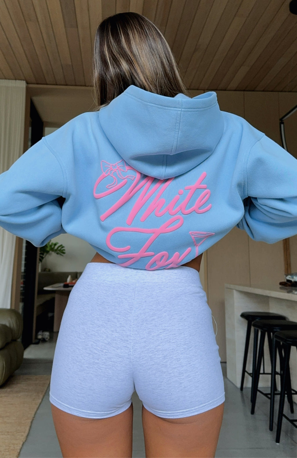 With Love & Kisses Oversized Baby Blue Hoodie