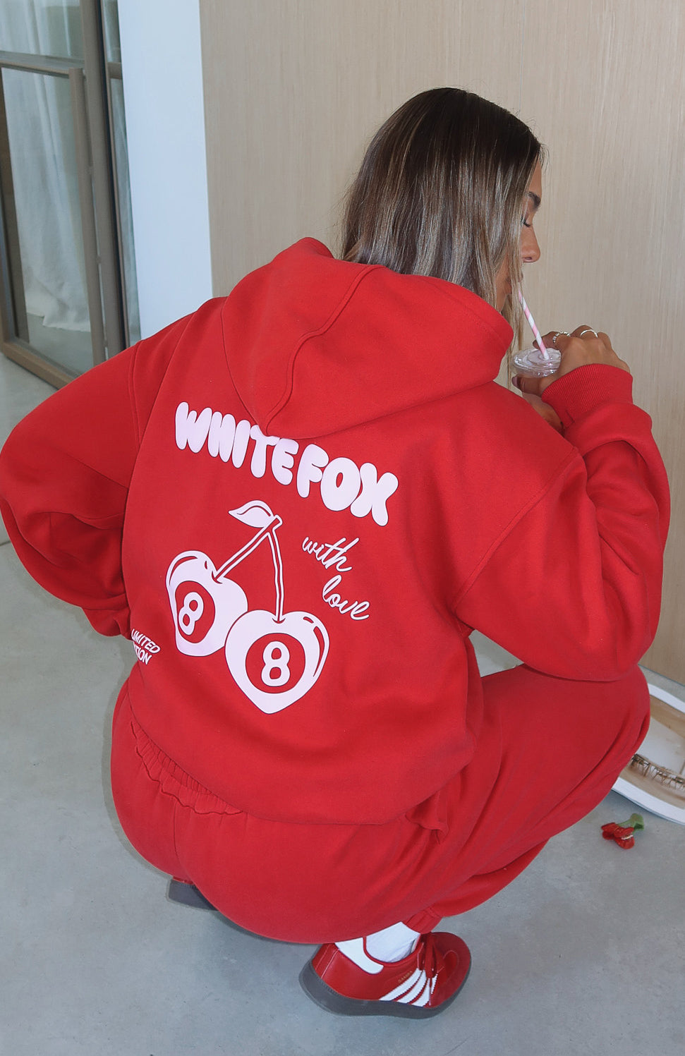 With Love Moment Red Hoodie