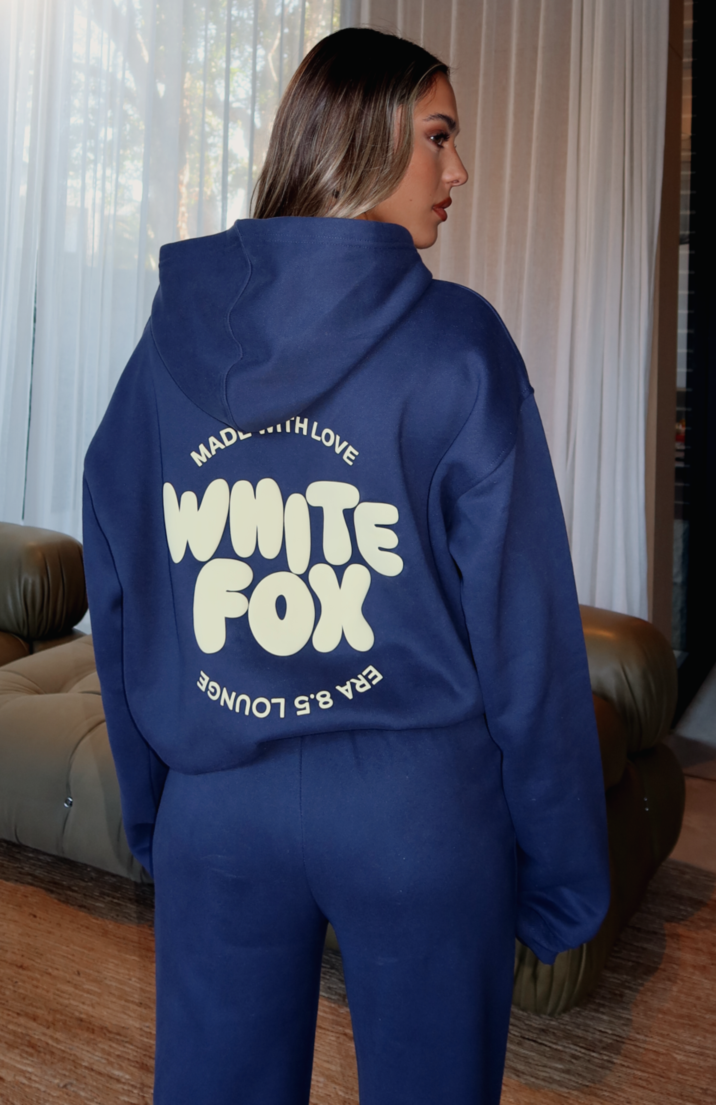 With Love Oversized Navy Hoodie