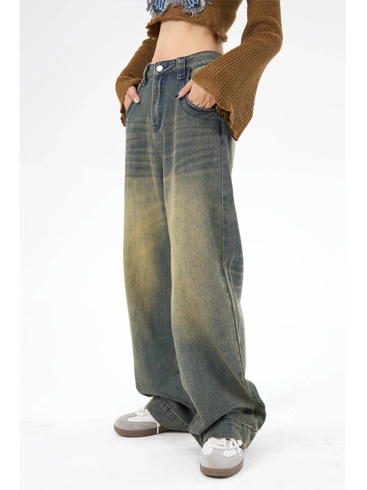Retro Drop Street High Waist Denim Jean