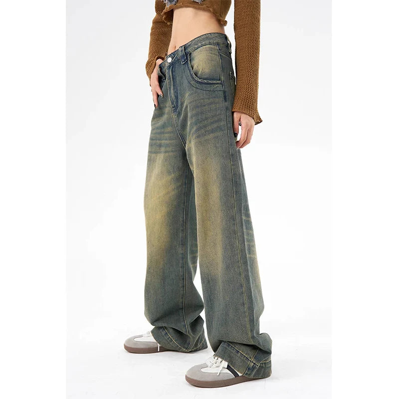 Retro Drop Street High Waist Denim Jean