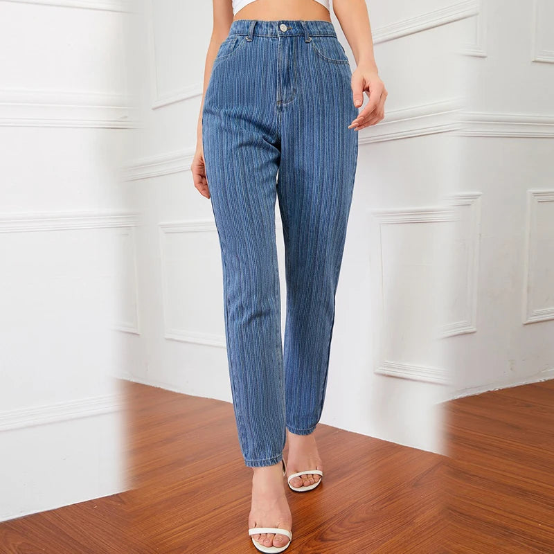 Basic High Waist Straight Jean