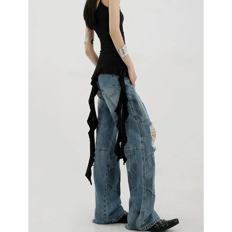 Ripped Oversized Harajuku Denim Street Jean
