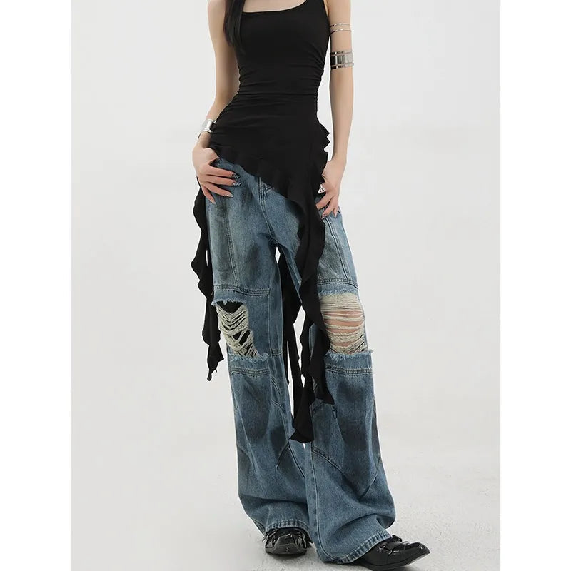 Ripped Oversized Harajuku Denim Street Jean