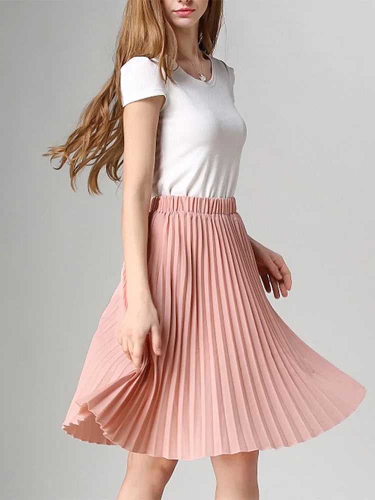 Chiffon High Waist Tutu Midi Summer Skirt