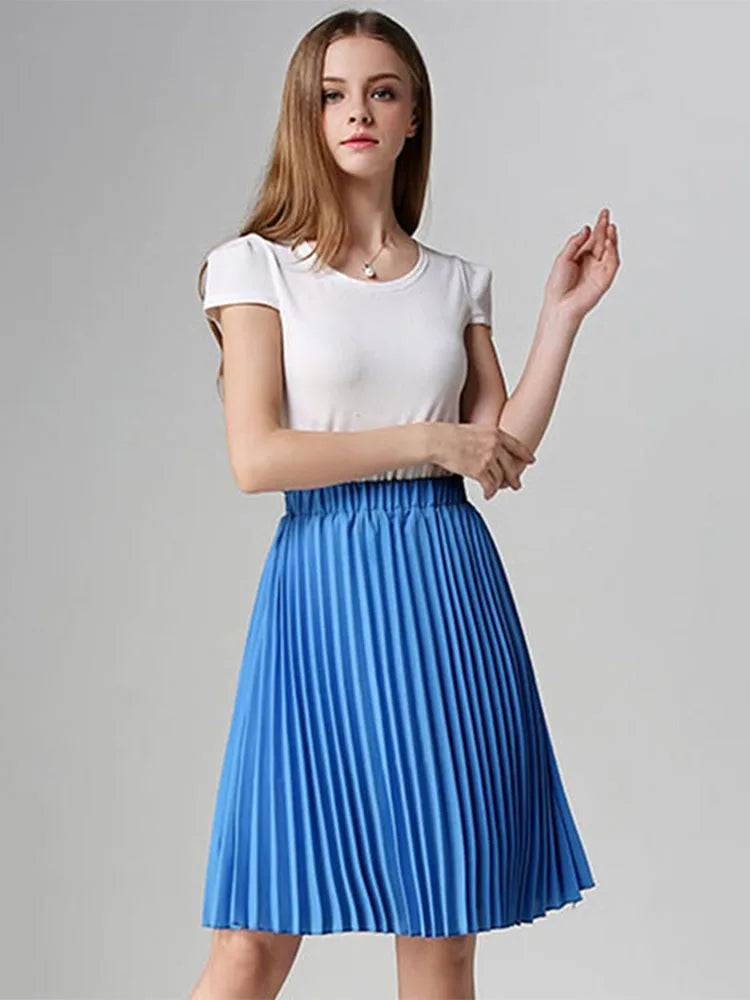 Chiffon High Waist Tutu Midi Summer Skirt