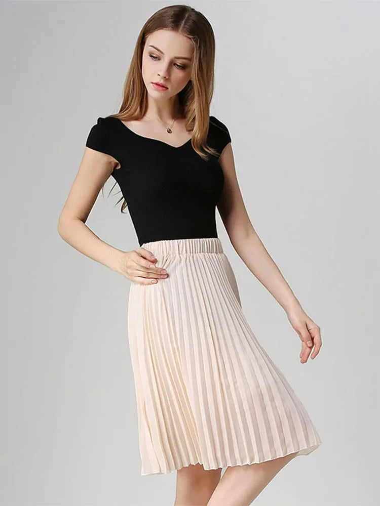 Chiffon High Waist Tutu Midi Summer Skirt
