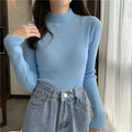 Half Turtleneck Slim Fit Knit Sweater