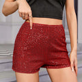 Sequin Elastic Bar Dance Performance Trend Short