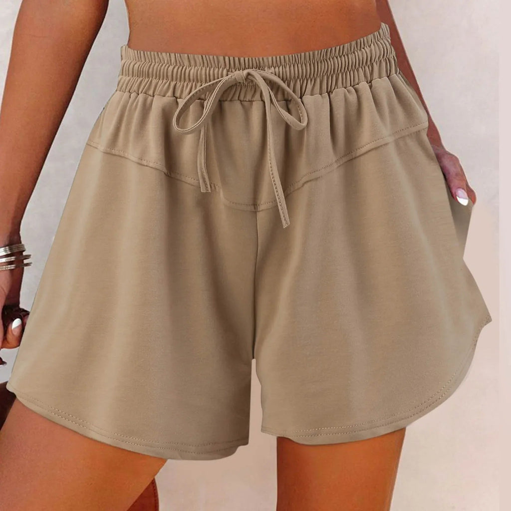 Floral Drawstring Cotton Linen Sport Short
