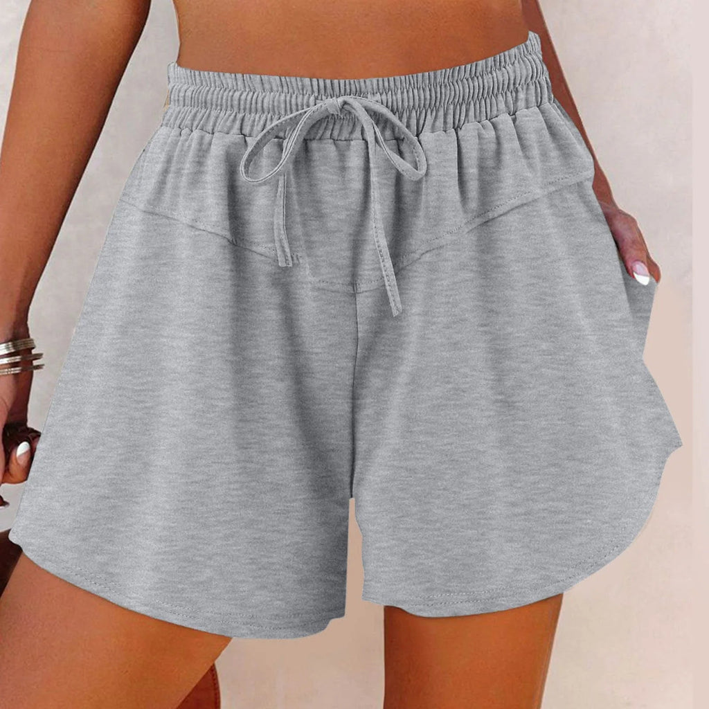 Floral Drawstring Cotton Linen Sport Short